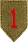 1st Infantry Division "RED 1" OCP Scorpion Shoulder Patch With Velcro
